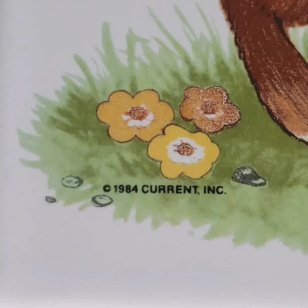 Decorative Tile Forever Greeting Card Squirrel Current Inc New Old Stock Japan